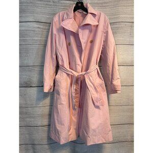 Barneys New York Pink Double-Breasted Trench Coat With Belt Size 8/42